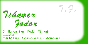 tihamer fodor business card